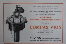6/1924 PUB COMPAS VION BREGUET XIX PELLETIER D'OISY ORIGINAL FRENCH AD