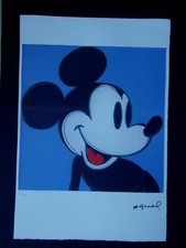 Serigraphie , Andy Warhol  " Mickey Bleu "  Tirage 100 Ex , Castelli / Israel