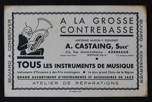 Buvard grosse contrebasse - a,