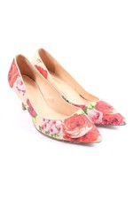 L.K. BENNETT Talons hauts Dames Escarpins T EU 40 crème-rouge-vert style festif