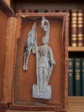 Ancienne statue bronze Jeanne d’Arc vintage, sculpture rétro pour collectionneur