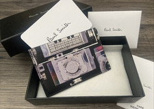 Paul Smith Cuir Porte-Cartes Appareil Photo Imprimé Fait en Italie Détail Bnib