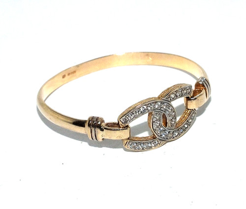 Bracelet jonc bague cheval fer - jonc,