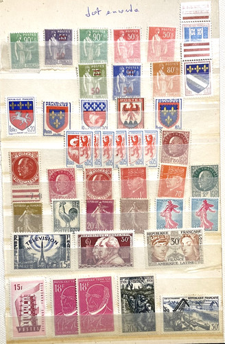 Lot timbres france - lot, 42