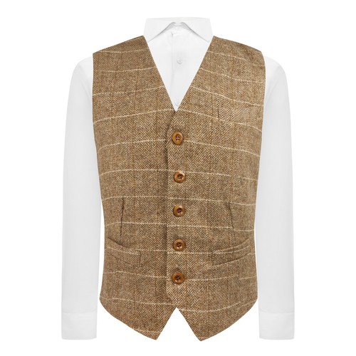 Gilet laine herringbone - gilet,