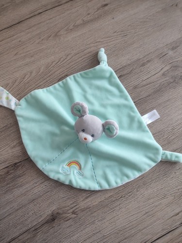 Doudou souris grise mouchoir