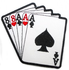 Ecusson Patch CARTES AS de Pic Lucky Poker Chance Rock'n'Roll Rockers Spade