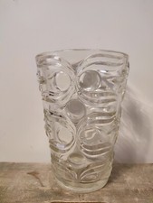 Vase Épais En Verre Ciselé