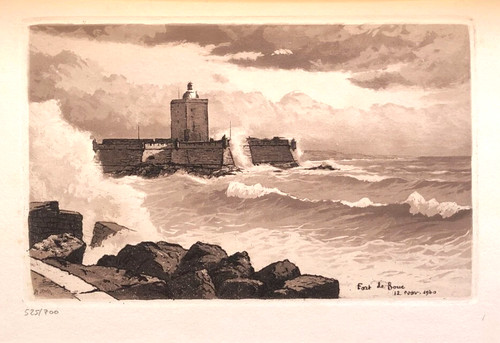 Gravure eau forte - a, j