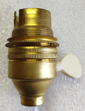 Douille Interrupteur B22 pas de 10 mm Laiton et Plastique, Lustre, Lampe "Neuf"