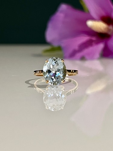 Bague 18k aigue - bague, aigue-marine