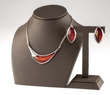 Argent Sterling Collier Ambre