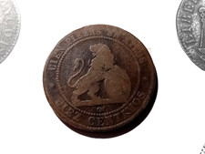 1870 Spain 10 Diez Gramos Centimos Espana World Coin  Lion