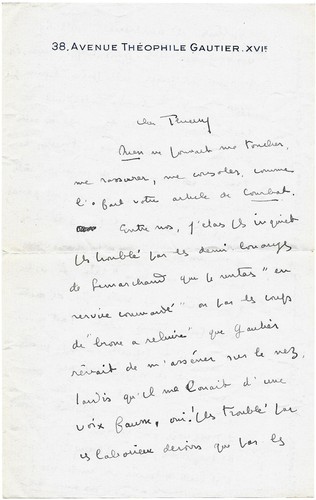 François mauriac lettre - françois, /