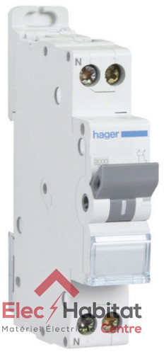 Disjoncteur phase neutre 16a - +,