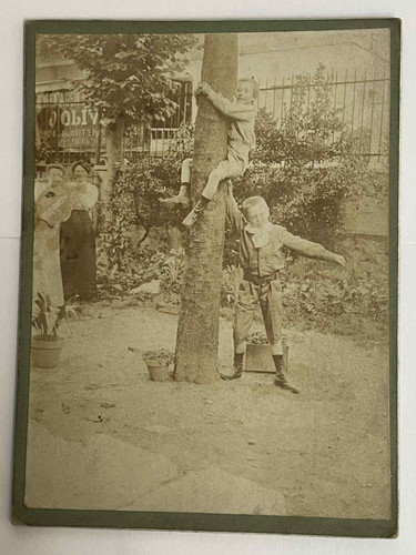 Ancienne photographie collee - ancienne,