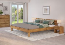 Lit double en chêne massif