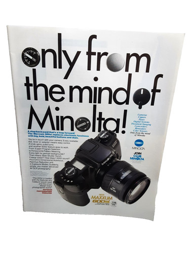 1995 minolta maxxum 600si - minolta,