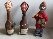 Lot 3 Bouteille liqueur humoristique bouchon tete tournée Facteur Moine Ivrogne