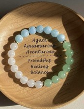 Bracelet Aigue-Marine Bleu &