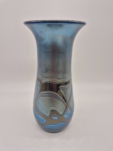 Vase verre decor irisé dans - vase,