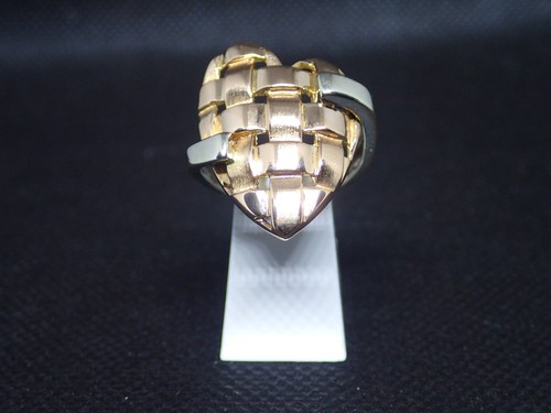 Bague coeur bicolore - coeur,