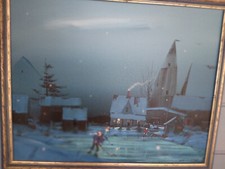 tableau "paysage canada"peintre Quebecois  andré Philibert. dimensions 50,5X40,5