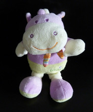 35. DOUDOU PELUCHE BABYSUN VACHE mauve vert orange blanc ETAT NEUF*