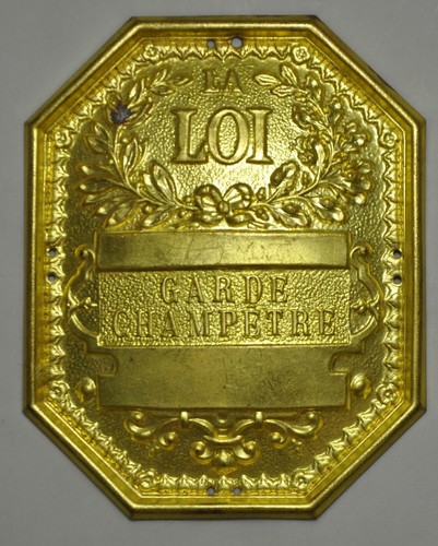 Plaque métier garde - de,