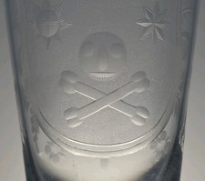 Gobelet Antique George III Géorgien Noblesse Armes Crâne Croix Os Memento Mori