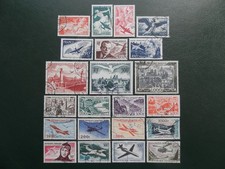 TIMBRES FRANCE OBLITERES : COLLECTION DE POSTE AERIENNE DU 16 AU 37. TB