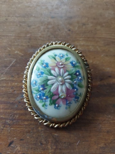 Broche ancienne limoges - ancienne,