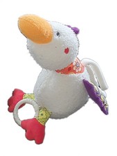 Doudou peluche Canard blanc Musical Babysun 26 cm