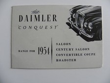 Petite brochure anglaise the DAIMLER conquest range for 1954