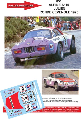 Decals ref 0851 alpine - ref,