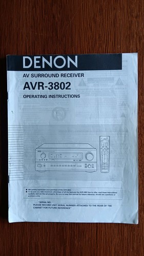 Original denon avr - original, avr-3802