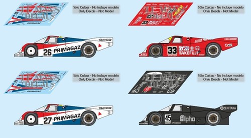 Decals porsche 962c - porsche, mans