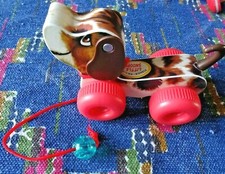 PL / chien à tirer Fisher Price petit SNOOPY 2014 ref 01650 Lg 16 cm TBE 