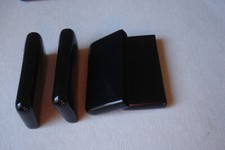 Lot de 4 embouts enveloppants pour fer plat 50x6mm noir patin chaise pied embase