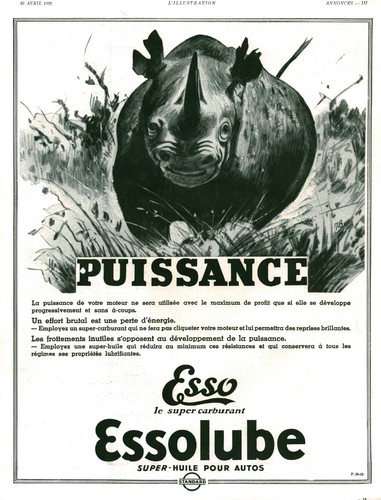 Publicité ancienne huile