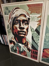 OBEY ART  ** SIGNÉ ** I AM A MAN RINT LUXE SHEPARD FAIREY RARE ESCLAVAGE PRINT