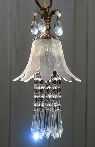 Beige murano glass snowflake - beige,