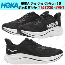 Taille homme HOKA One One Clifton 10 noir blanc 1162030-BWHT