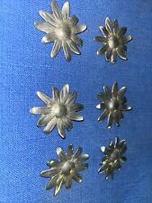 étains Du Manoir 6 porte couteaux Fleur Marguerite Vintage