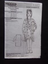 § patron MODES ET TRAVAUX 03/2017 robe pour fillette et  poupée