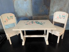 mobilier ancien de poupée en bois - années 30 en bois