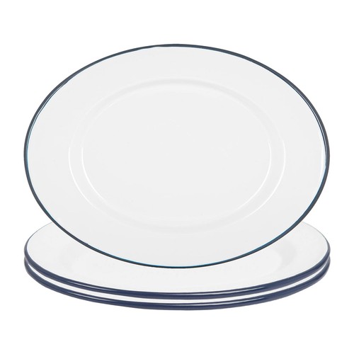 Blanc plateaux service - 3x,