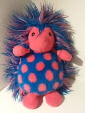 Peluche Ajena Hérisson rose et bleu vintage