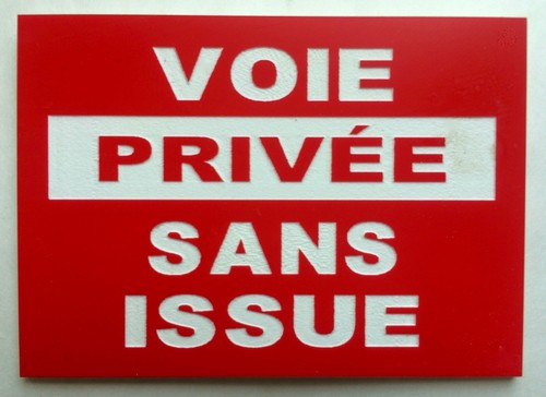 Plaque panneau voie - panneau, "voie