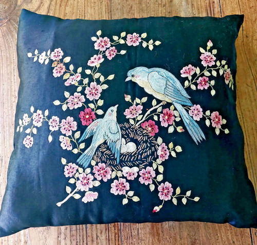 Ancienne broderie asiatique - ,